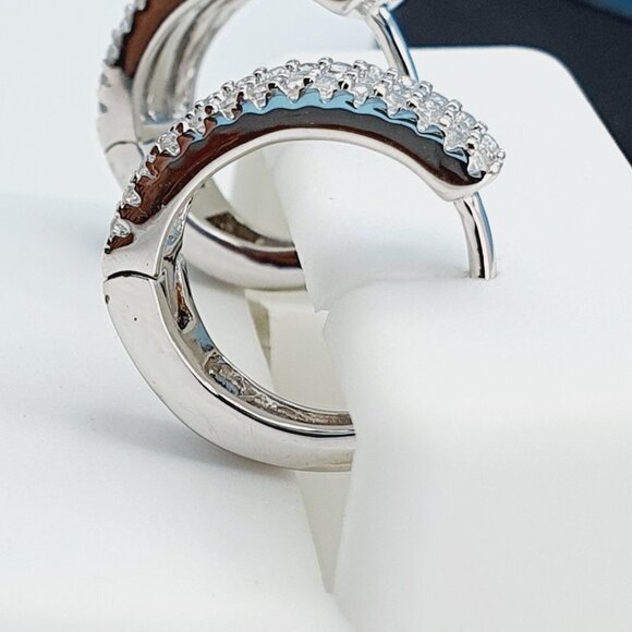 "925 Sterling Silver Cubic Zirconia Earrings, UU1P6A6155 - Picture 11 of 11